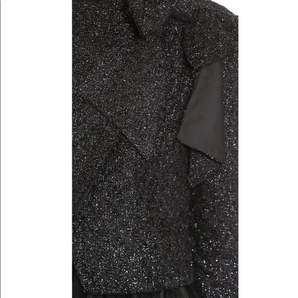 Alice+ Olivia Hope Black Metallic Cropped Jacket - Picture 8 of 9